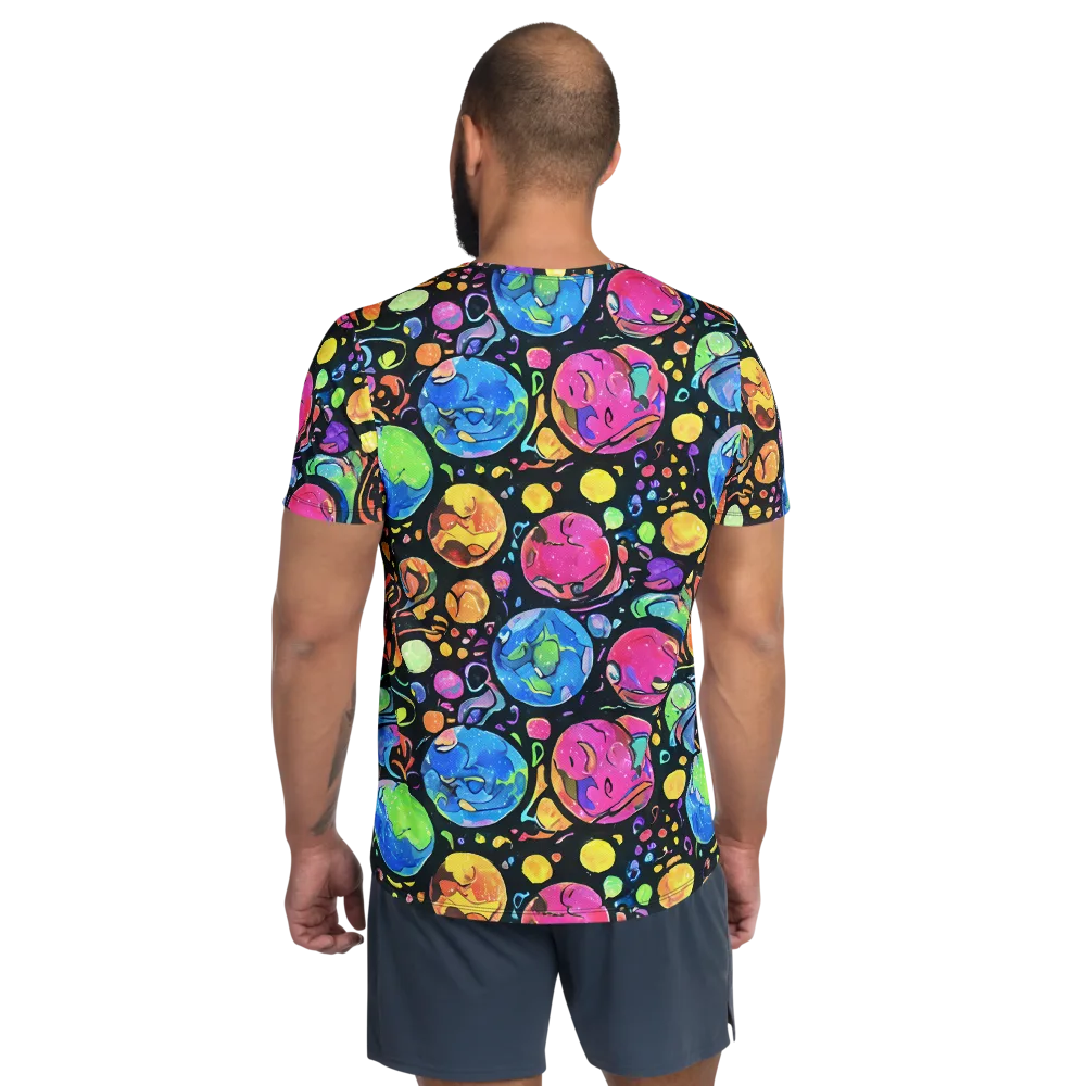 Planet Playground on Men's Athletic T-Shirt — Back