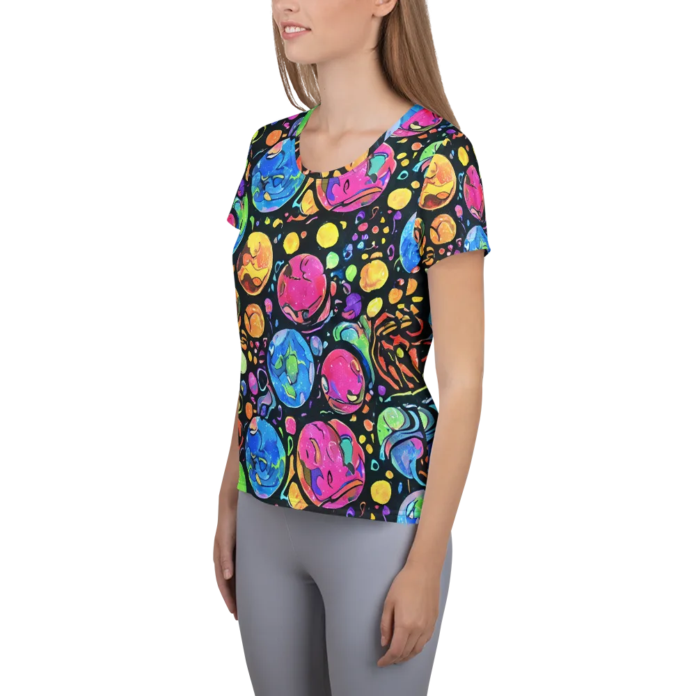 Planet Playground on Women's Athletic T-Shirt — Left