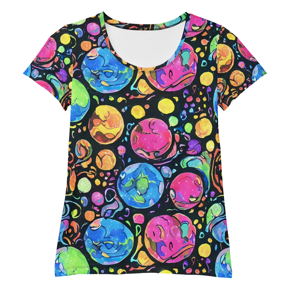 Planet Playground on Women's Athletic T-Shirt — Front