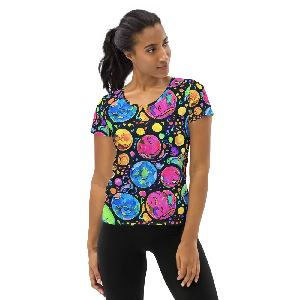 Planet Playground on Women's Athletic T-Shirt — Front