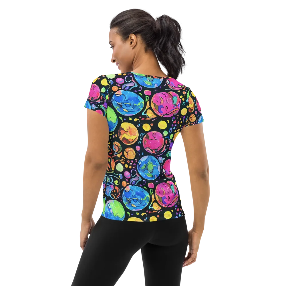 Planet Playground on Women's Athletic T-Shirt — Back