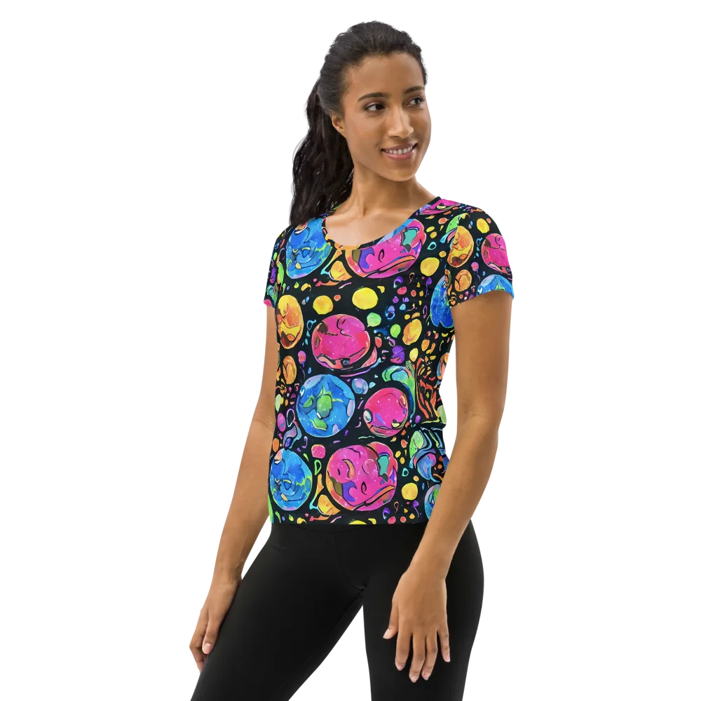 Planet Playground on Women's Athletic T-Shirt — Left