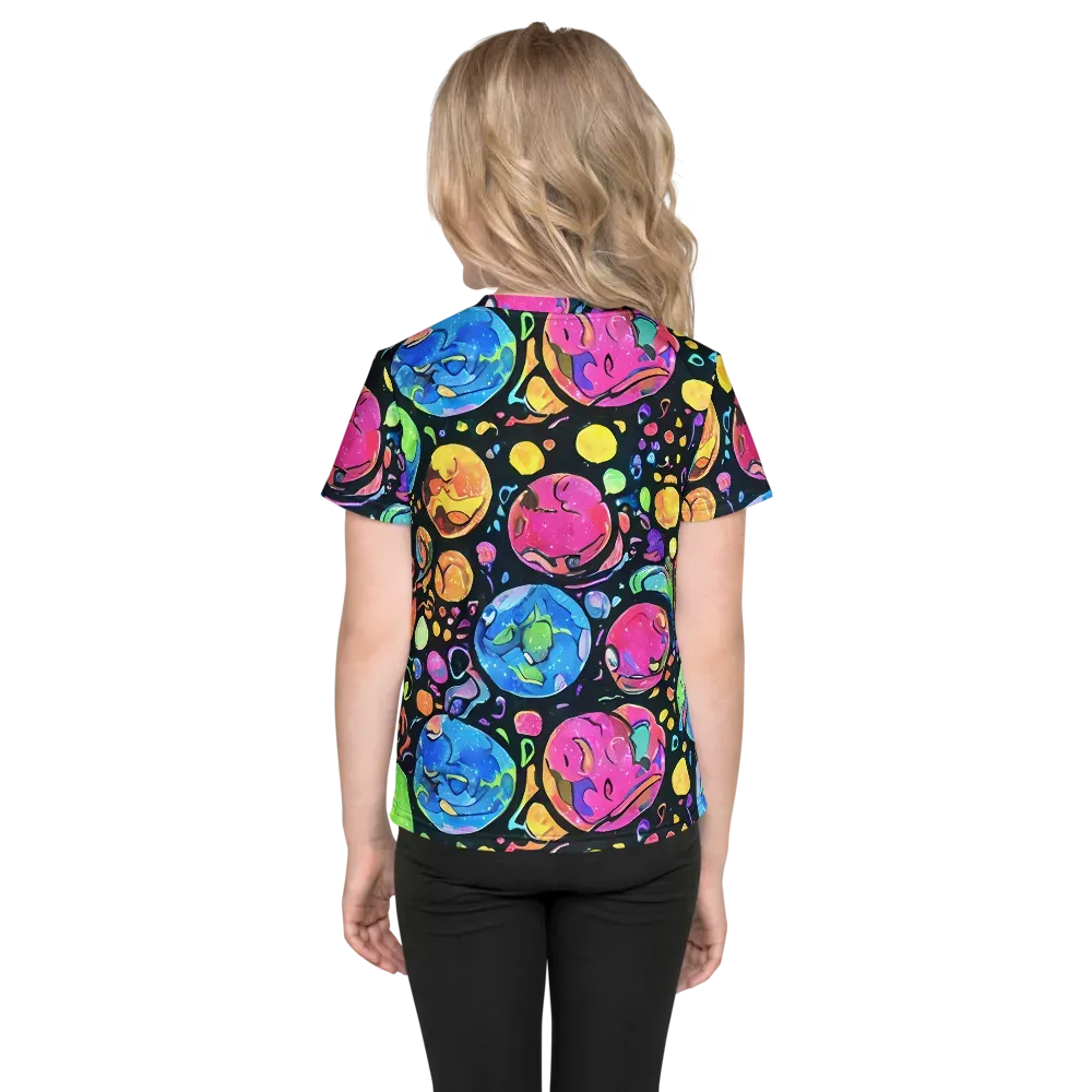 Planet Playground on Kids Crew Neck T-Shirt — Back