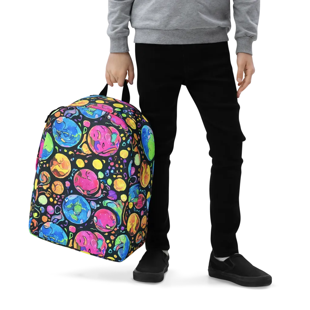 Planet Playground on Minimalist Backpack — Zoomed-in