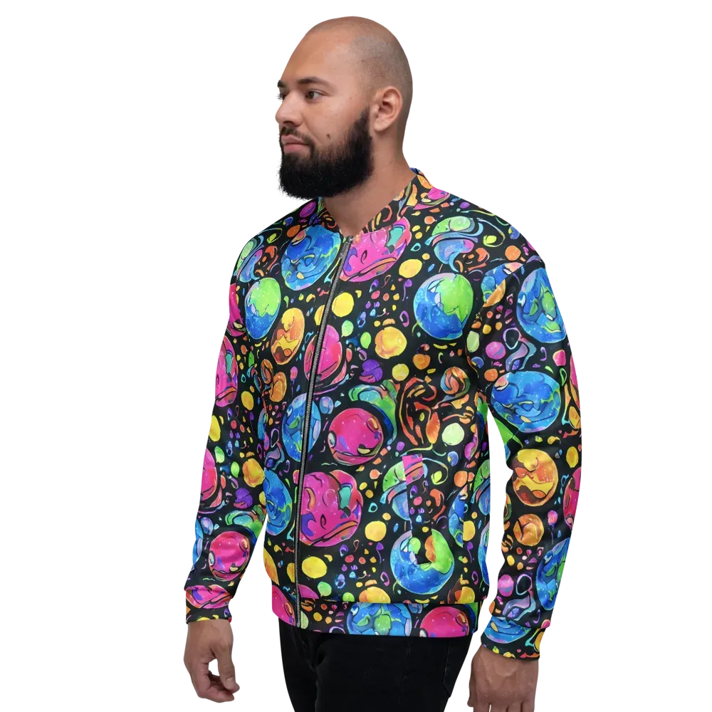 Planet Playground on Bomber Jacket — Left