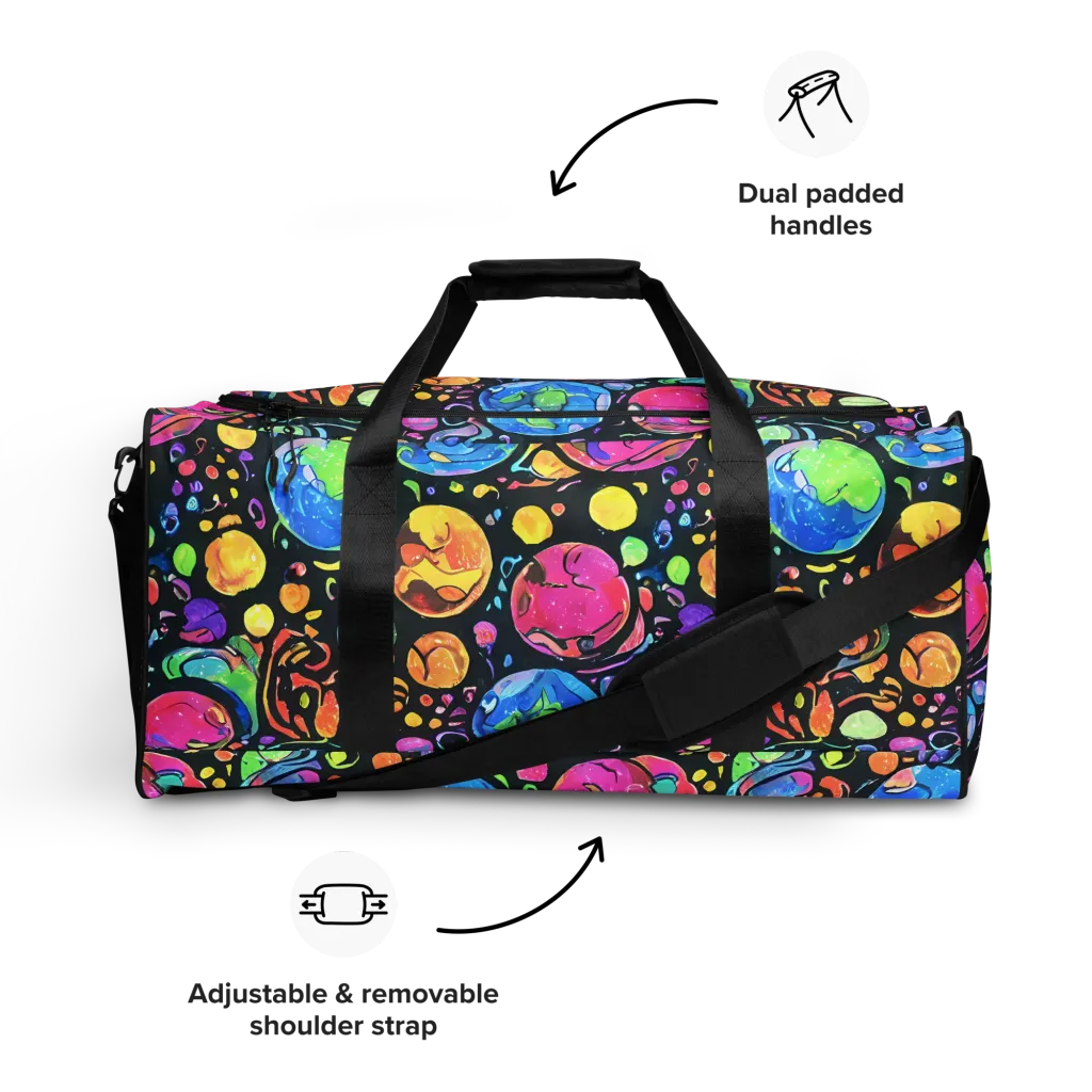 Planet Playground on Duffle Bag — Front