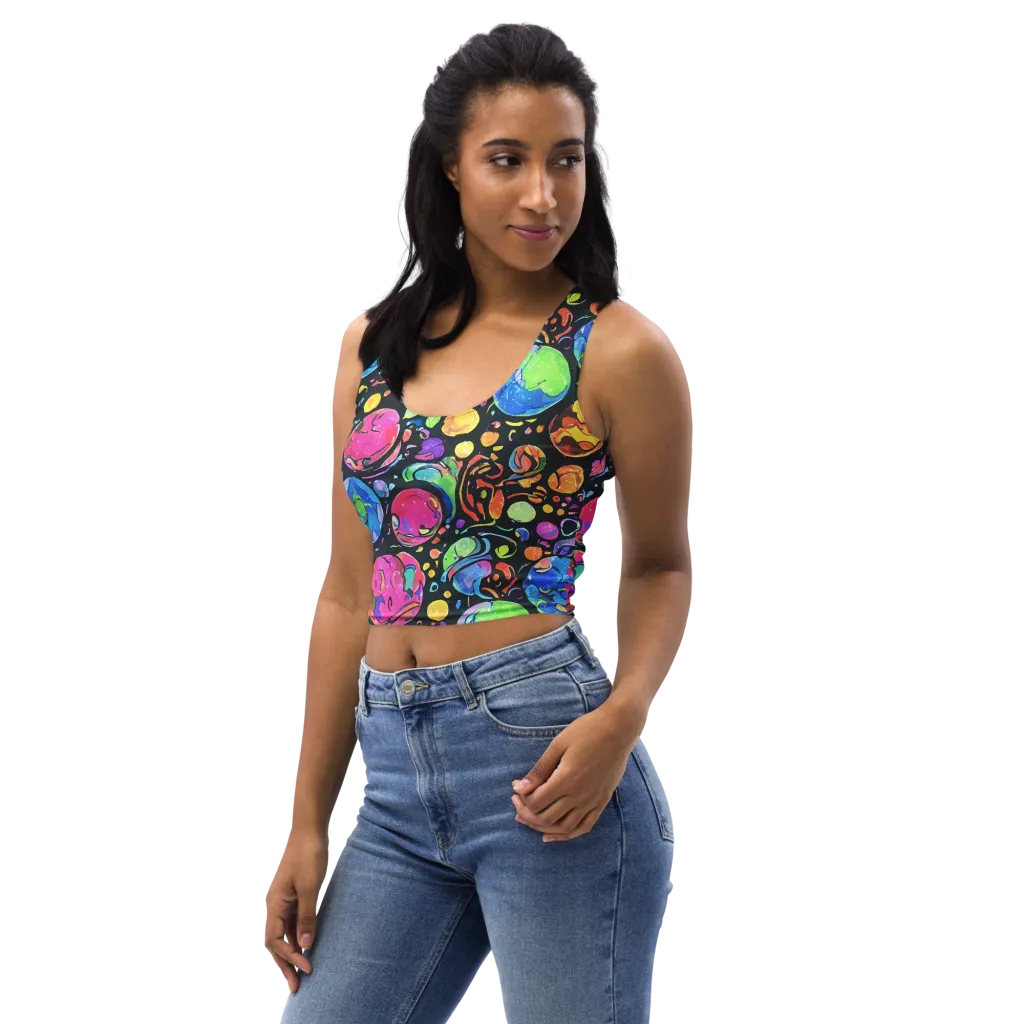 Planet Playground on Crop Top — Left Front