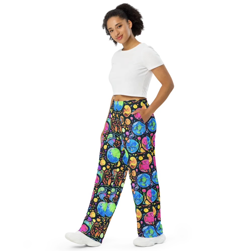 Planet Playground on Wide-Leg Pants — Left Front
