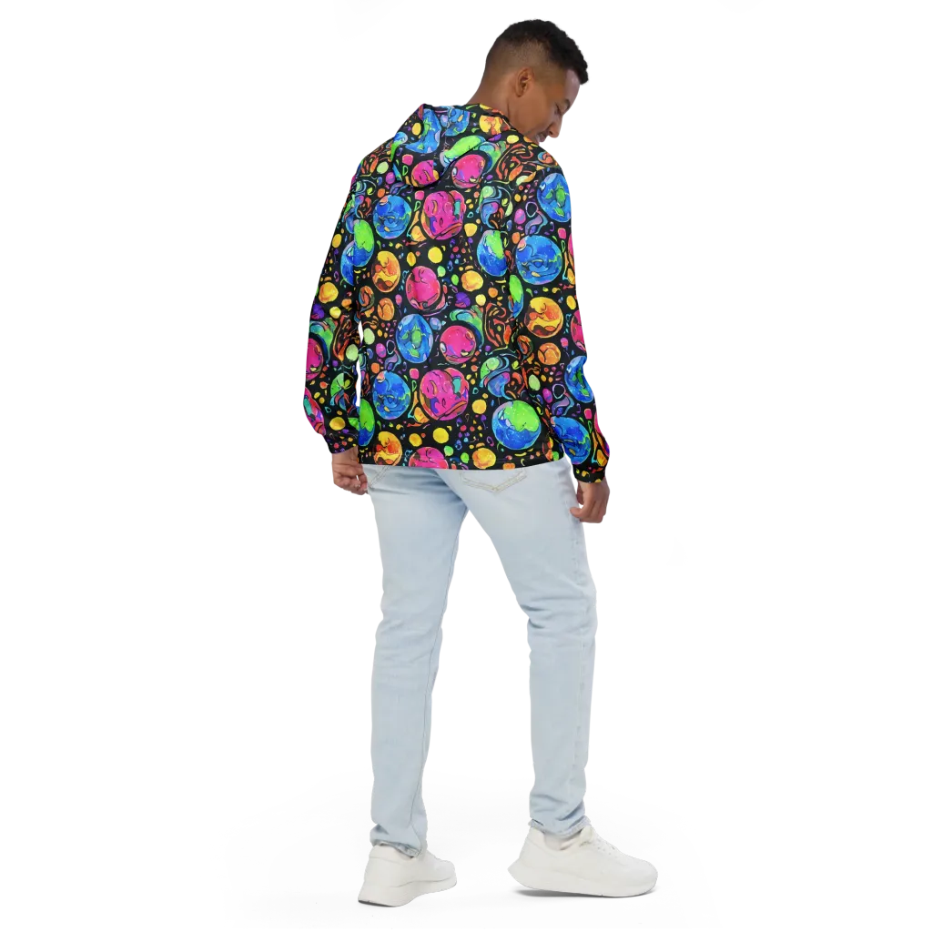 Planet Playground on Men's Windbreaker — Back