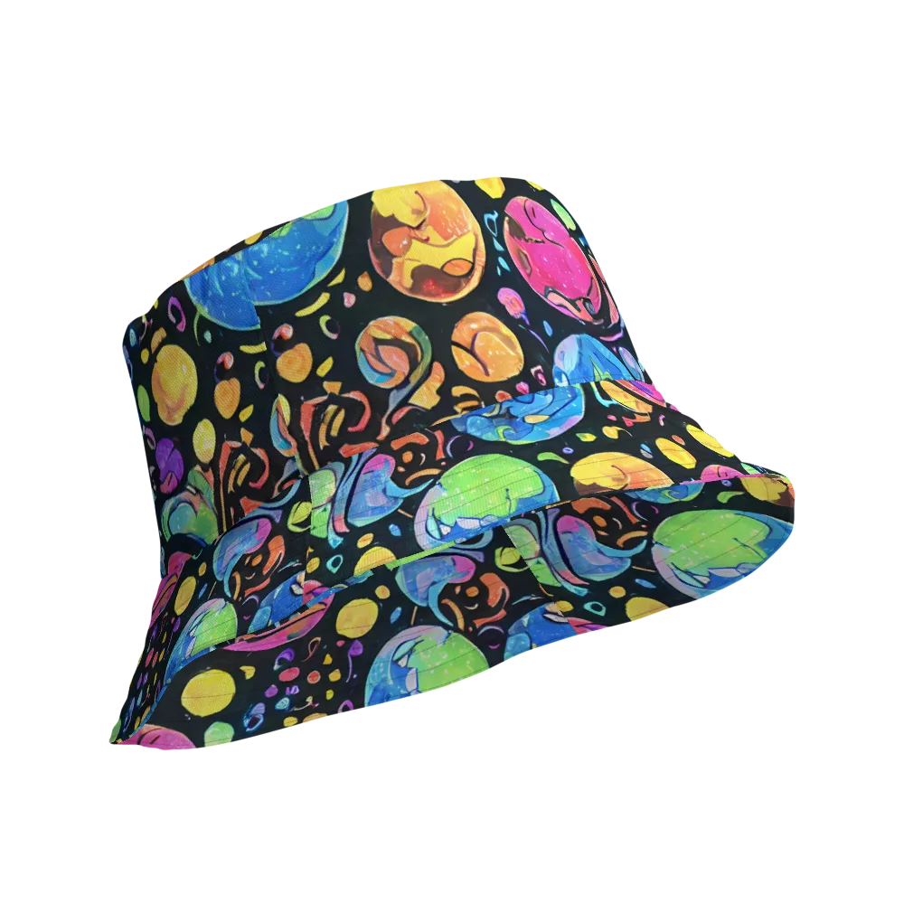 Planet Playground on Reversible Bucket Hat — Product details Outside