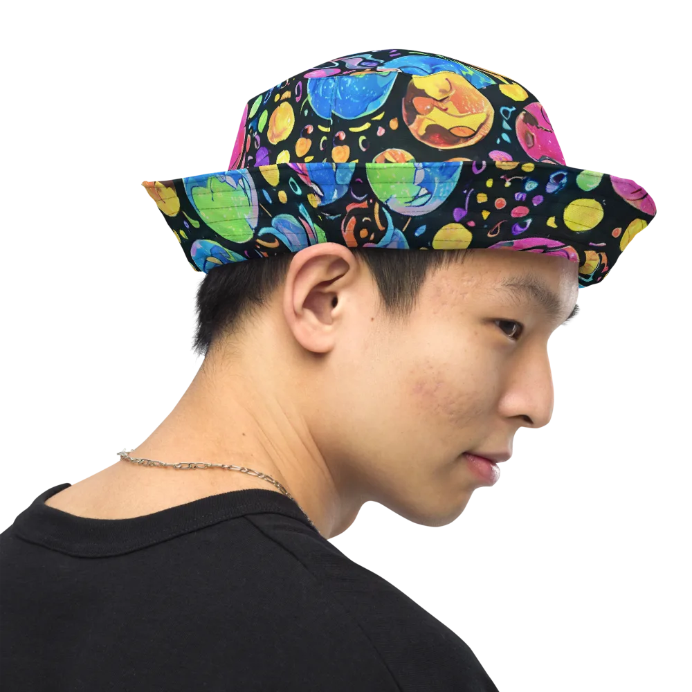 Planet Playground on Reversible Bucket Hat — Right Outside