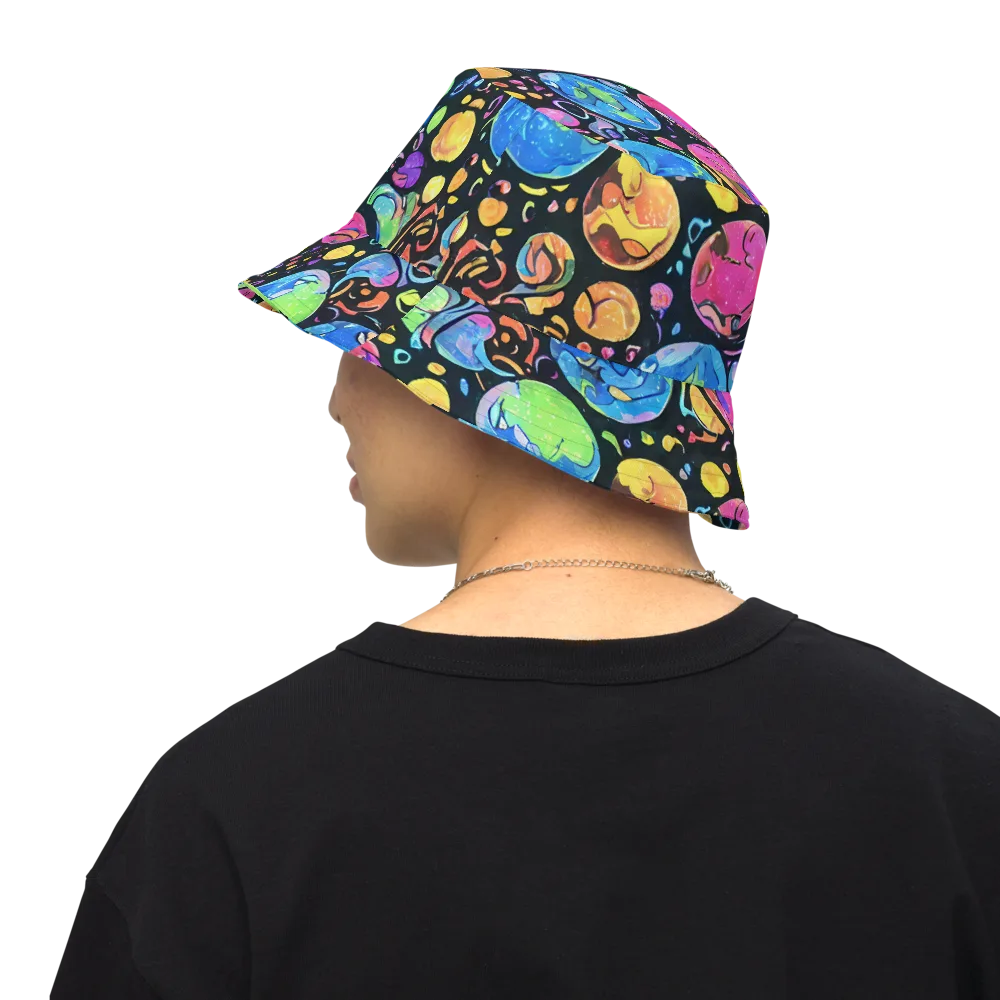 Planet Playground on Reversible Bucket Hat — Back Inside