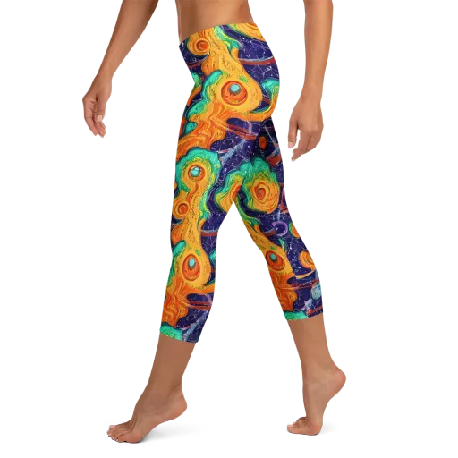 Flame And Frequency on a Capri Leggings