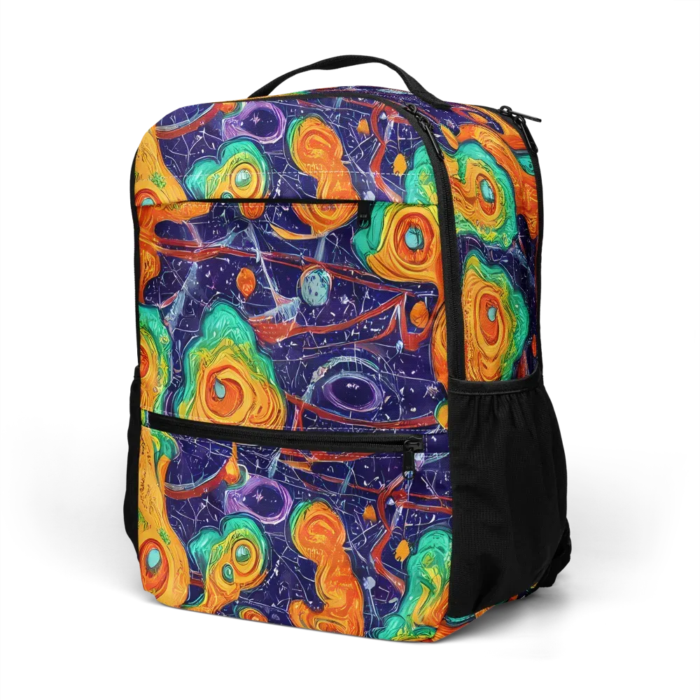 Flame And Frequency on Utility Backpack — Left Front