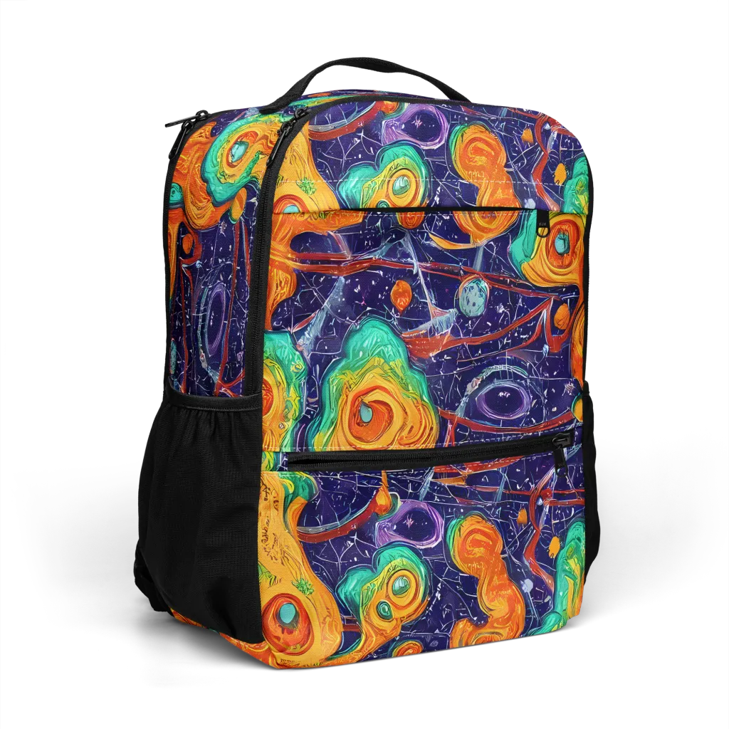 Flame And Frequency on Utility Backpack — Right Front