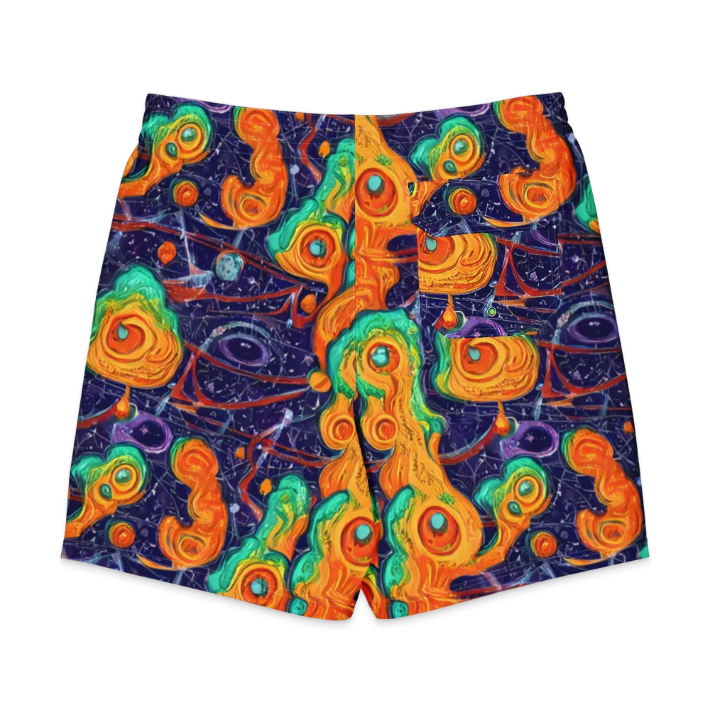 Flame And Frequency on Men's Board Shorts — Back