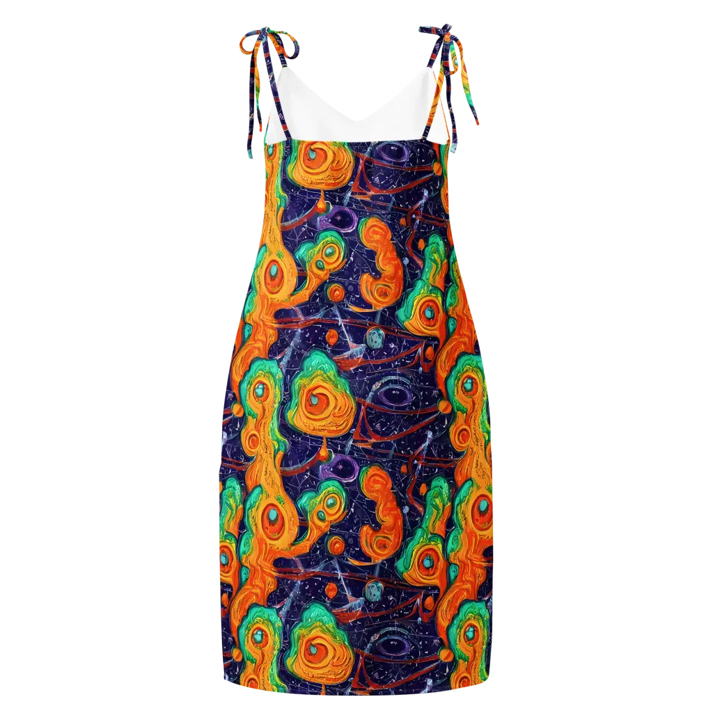Flame And Frequency on Slip Dress — Back