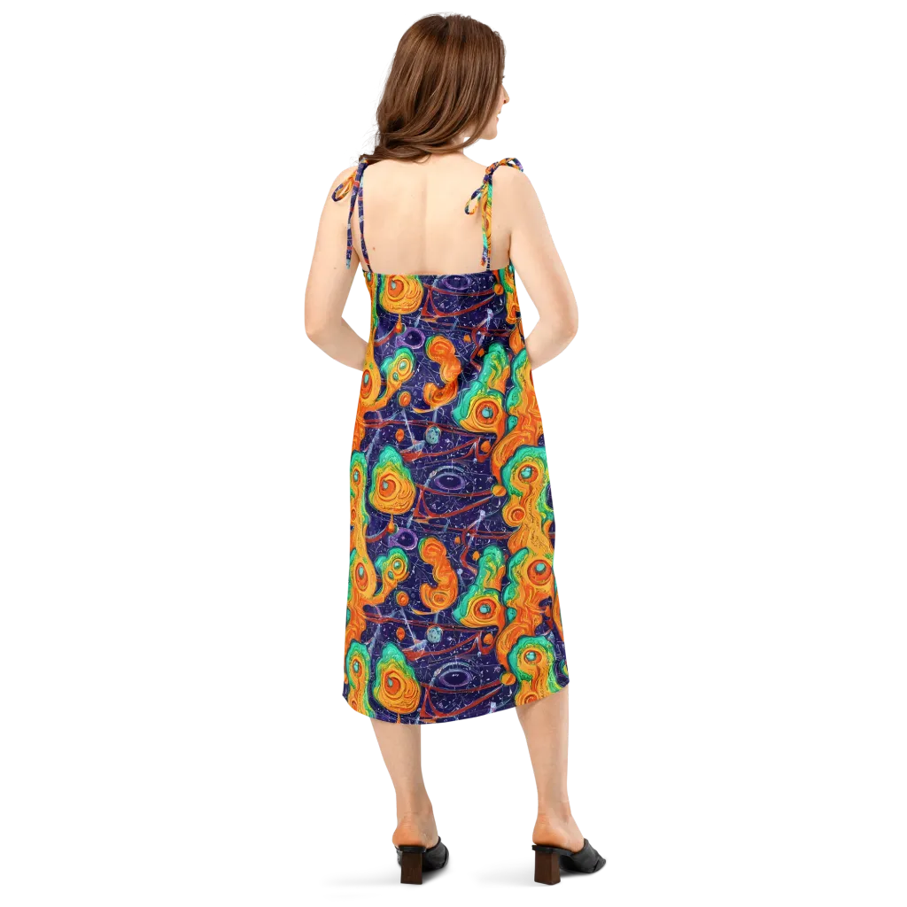 Flame And Frequency on Slip Dress — Back