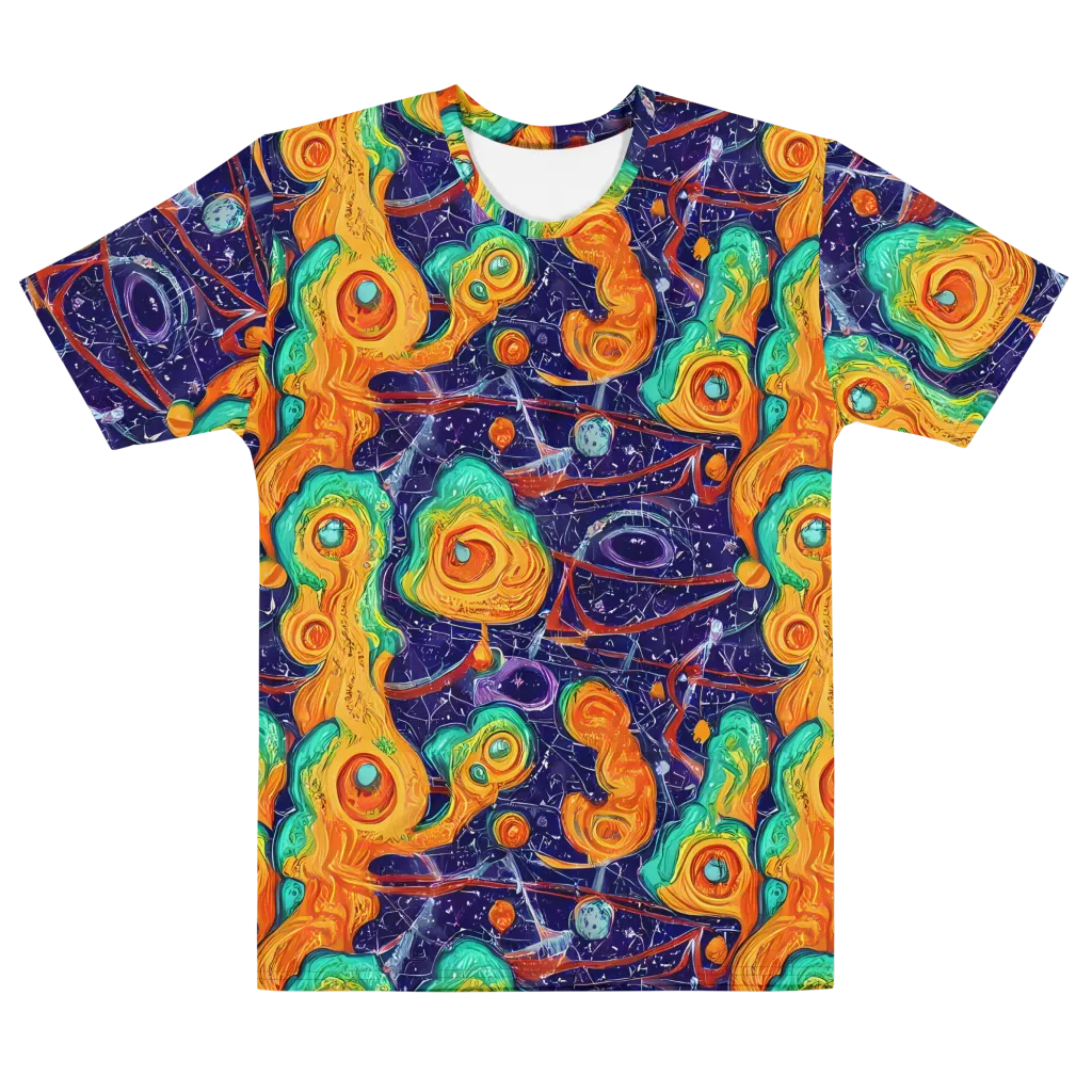Flame And Frequency on Men's Cotton Crew Neck T-Shirt — Front