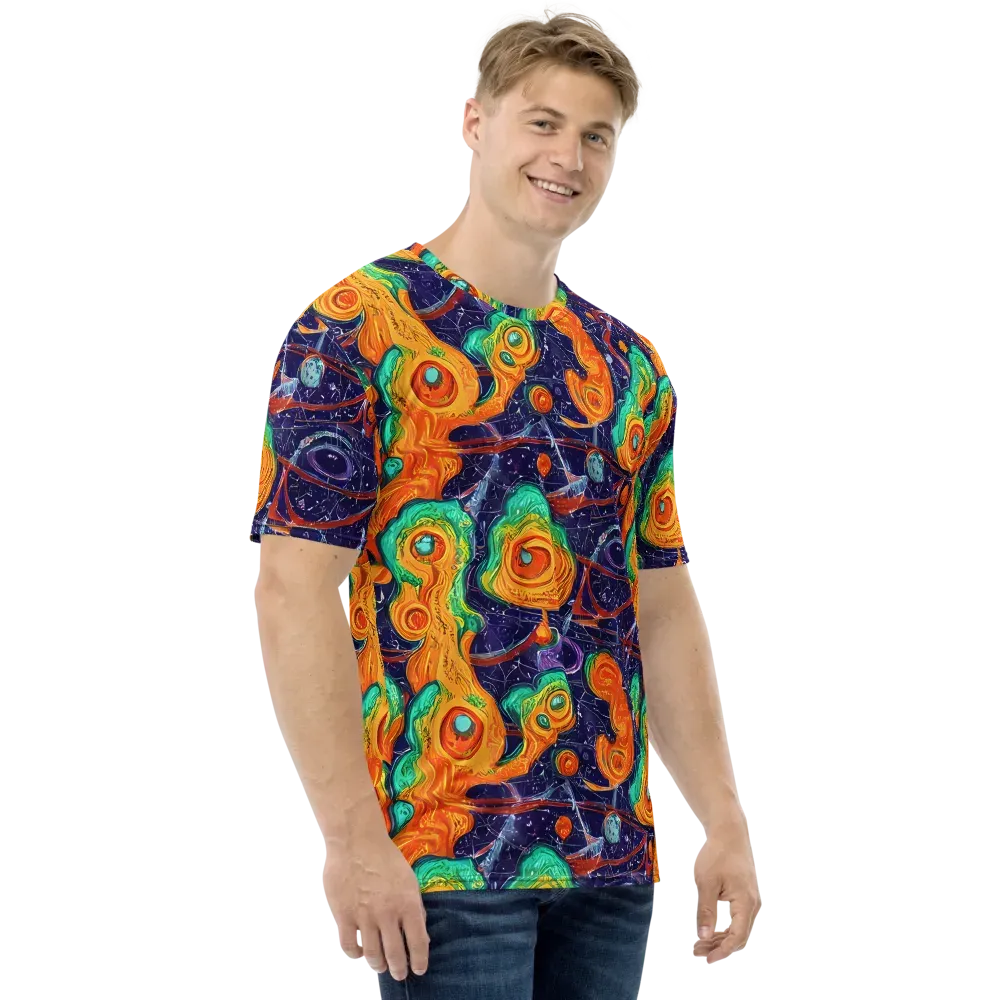 Flame And Frequency on Men's Crew Neck T-Shirt — Right