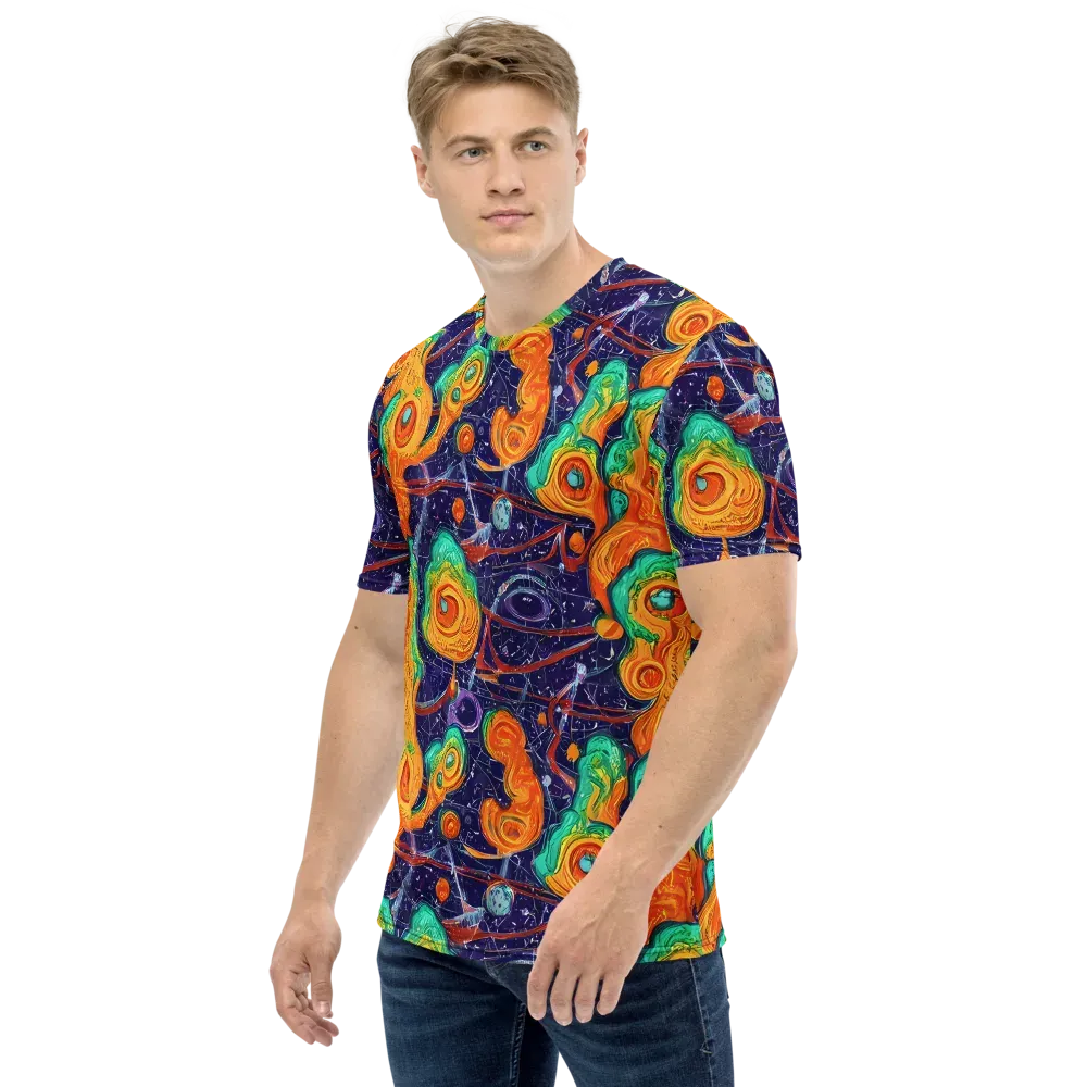 Flame And Frequency on Men's Crew Neck T-Shirt — Left