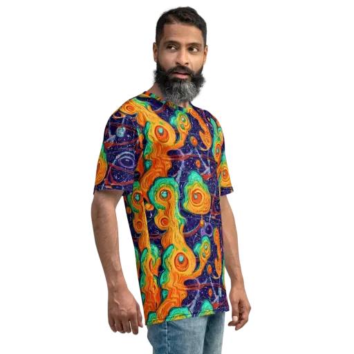 Flame And Frequency on a Men's Crew Neck T-Shirt