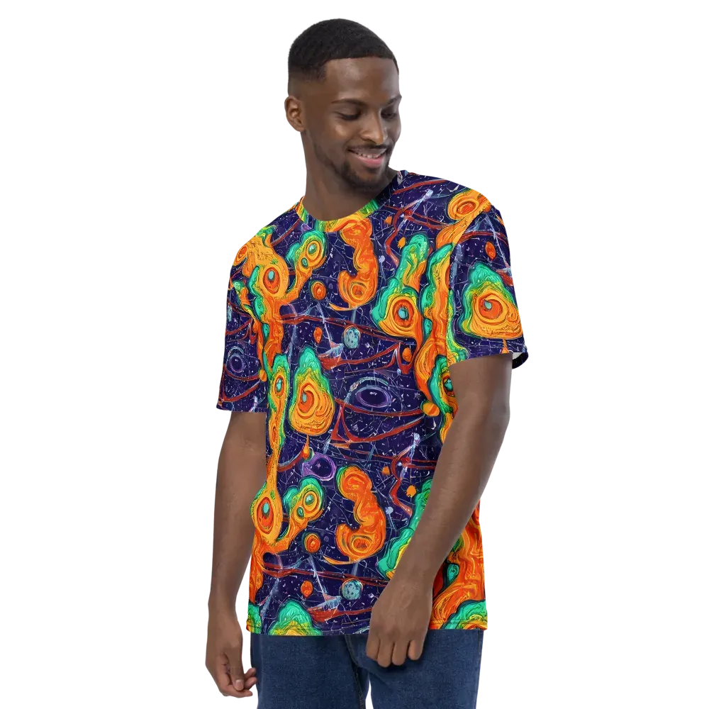Flame And Frequency on Men's Crew Neck T-Shirt — Left