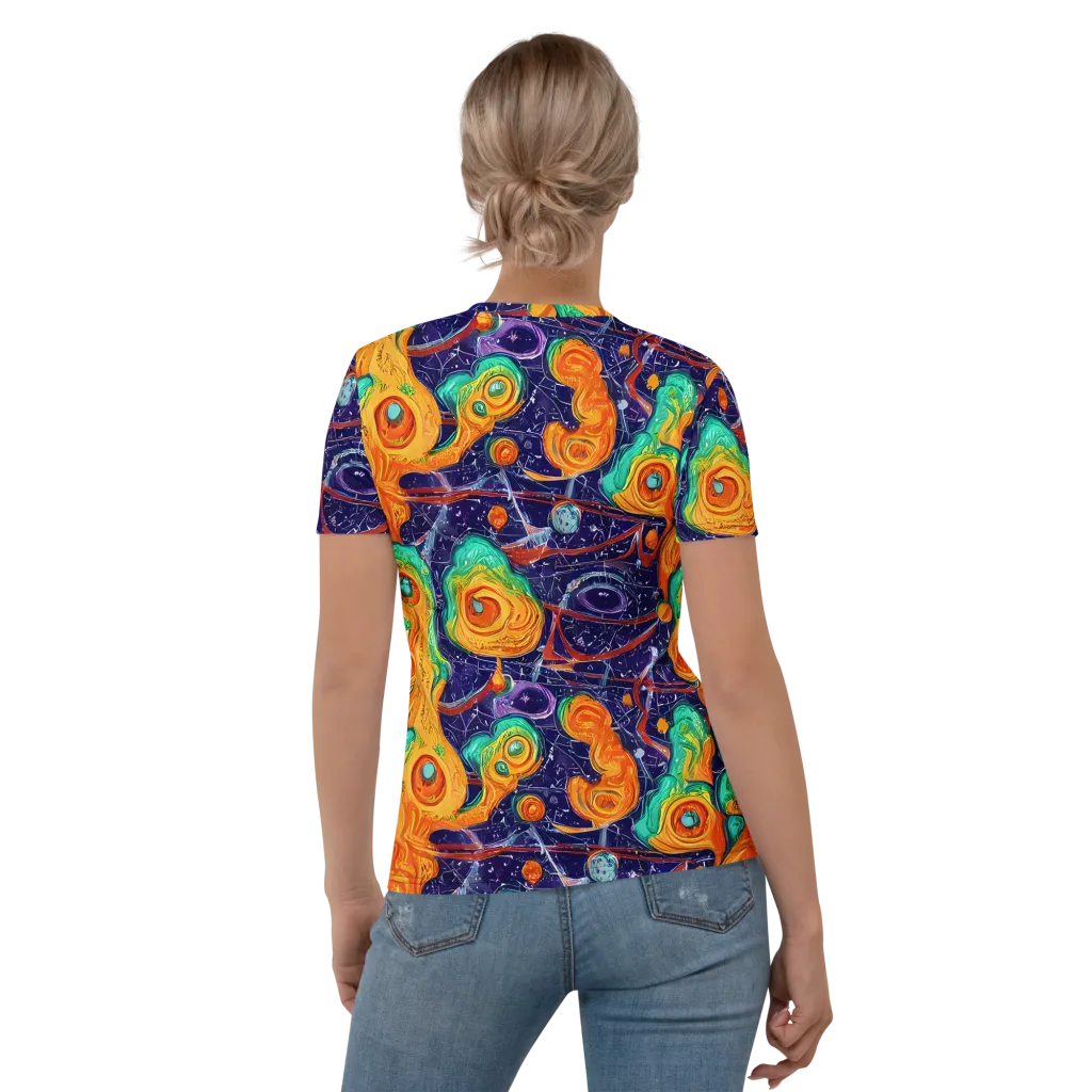 Flame And Frequency on Women's Crew Neck T-Shirt — Back