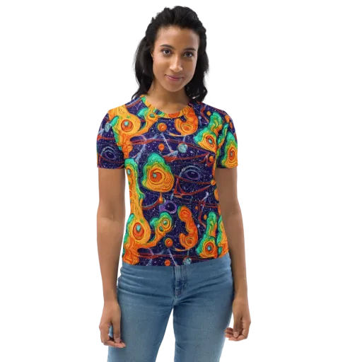 Flame And Frequency on a Women's Crew Neck T-Shirt