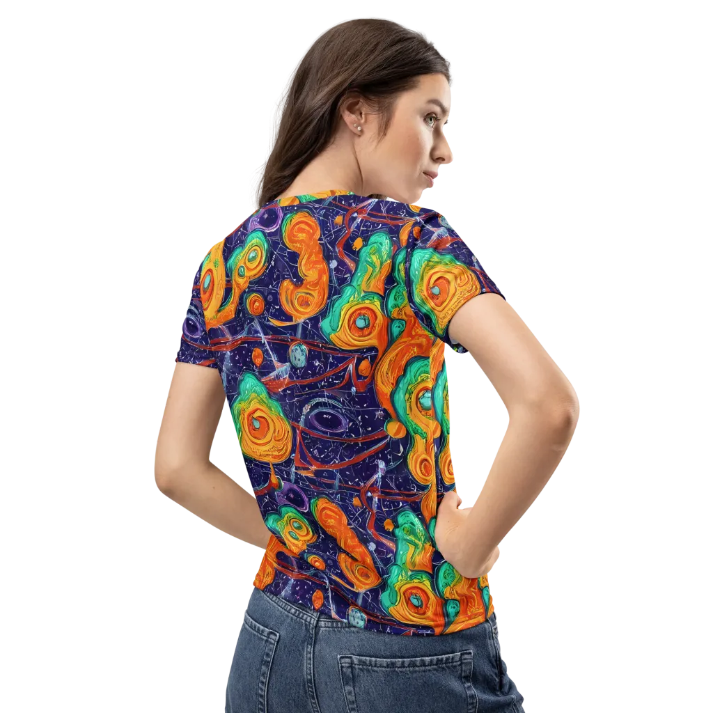 Flame And Frequency on Women's Crew Neck T-Shirt — Back