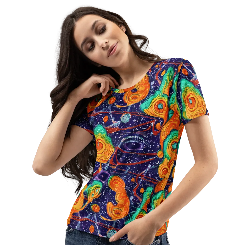Flame And Frequency on Women's Crew Neck T-Shirt — Left Front