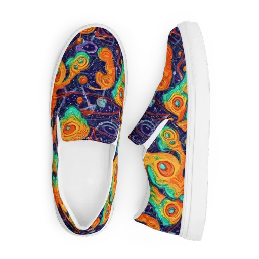Flame And Frequency on a Men's Slip-On Canvas Shoes