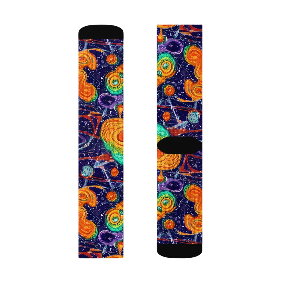 Flame And Frequency on Socks — Left Sock