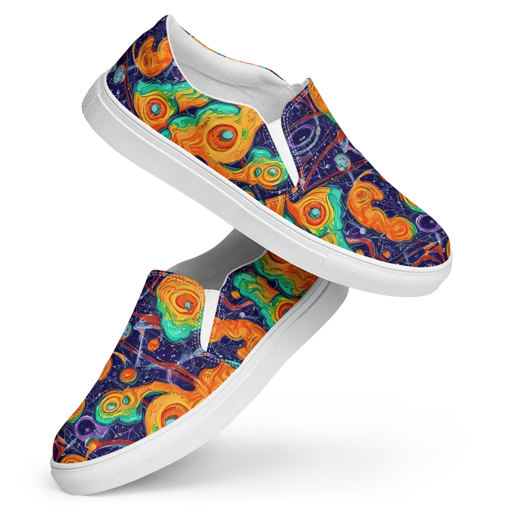 Flame And Frequency on Women's Slip-On Canvas Shoes — Front