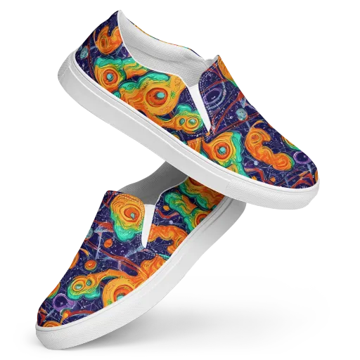 Flame And Frequency on a Women's Slip-On Canvas Shoes