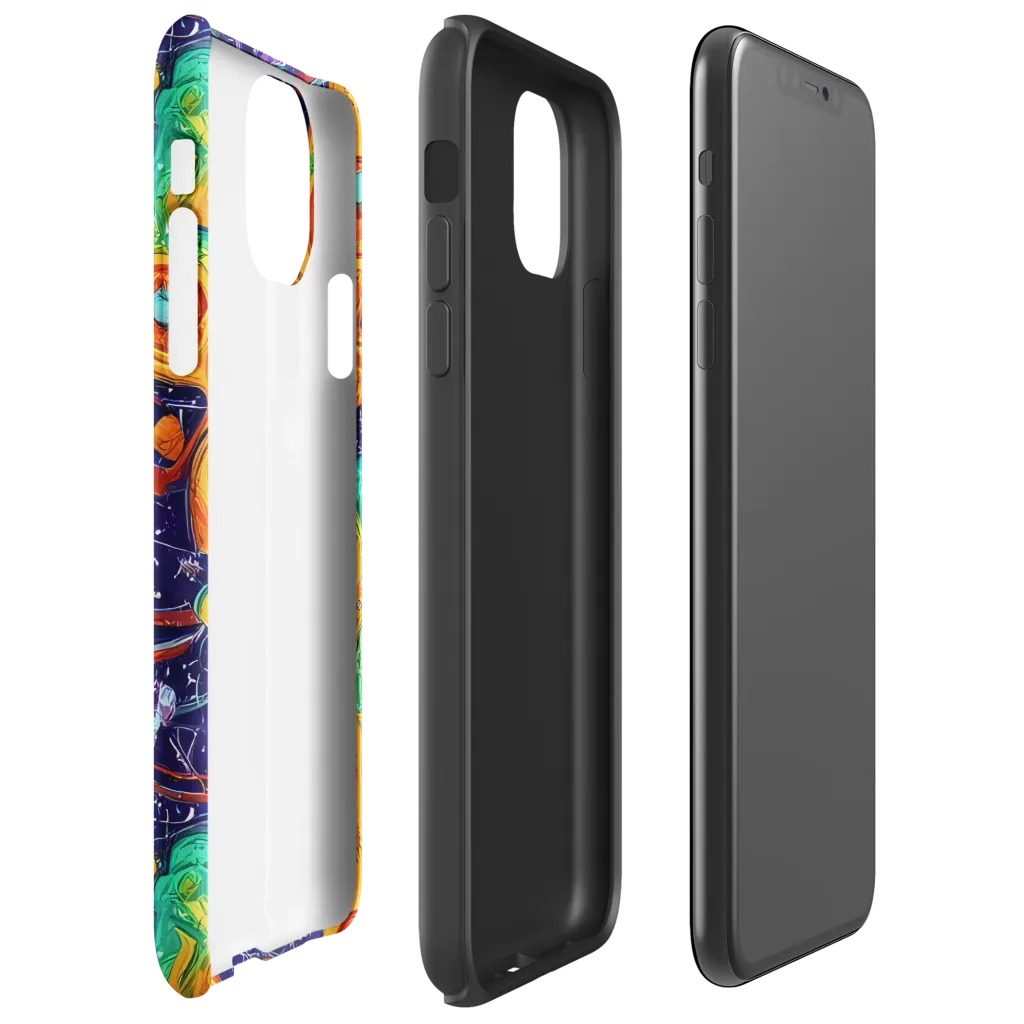 Flame And Frequency on Tough Case for iPhone® — Right