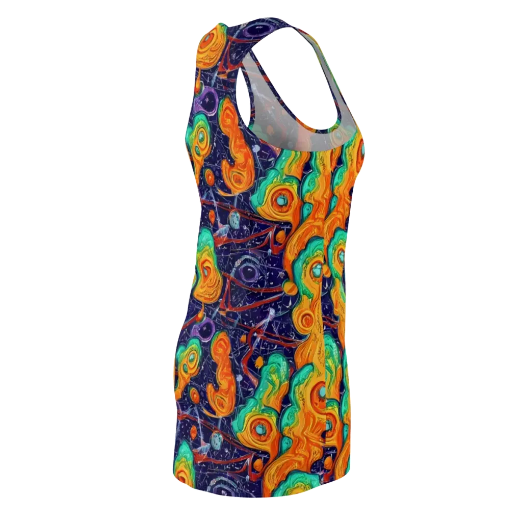 Flame And Frequency on Racerback Dress — Back Side