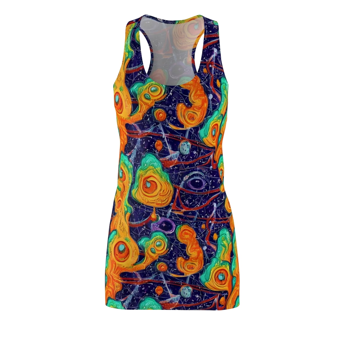 Flame And Frequency on Racerback Dress — Front