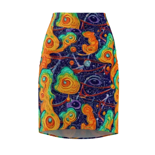 Flame And Frequency on a Pencil Skirt