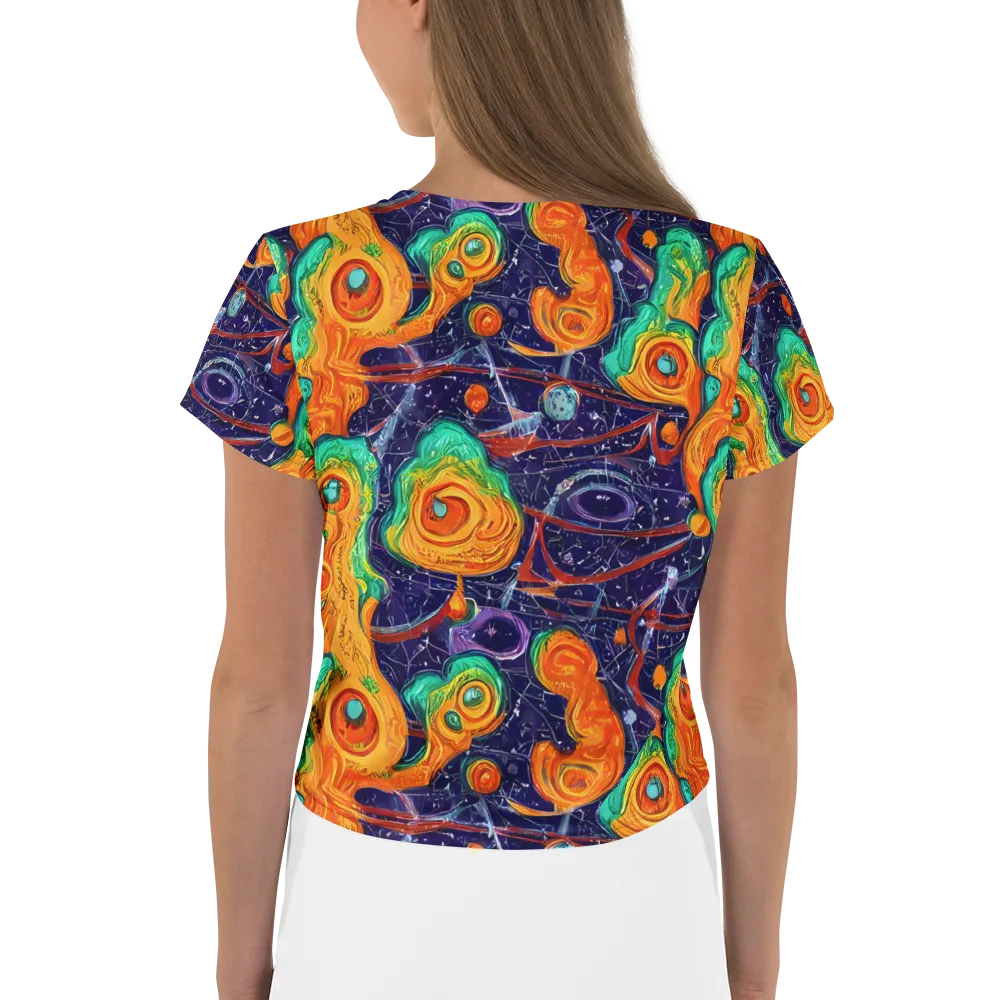 Flame And Frequency on Crop Tee — Back