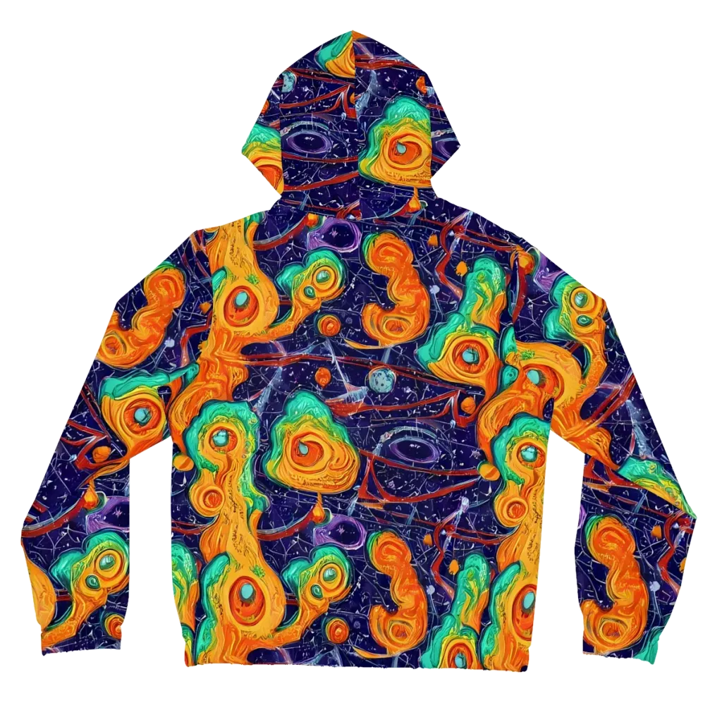 Flame And Frequency on Women's Full-Zip Hoodie — Back