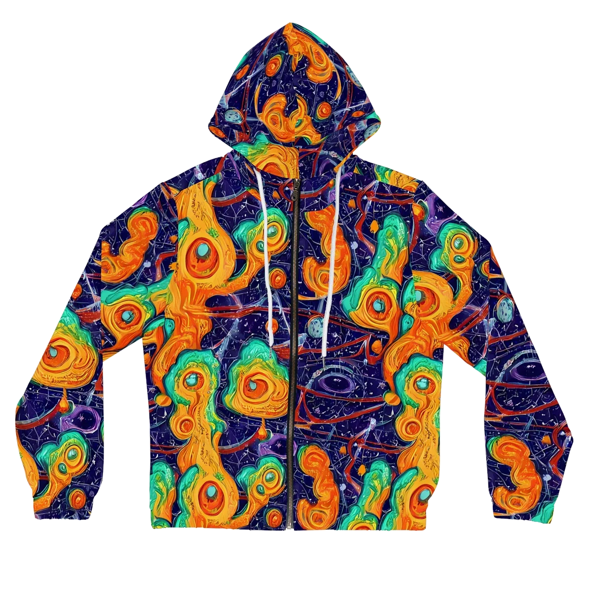 Flame And Frequency on Women's Full-Zip Hoodie — Front