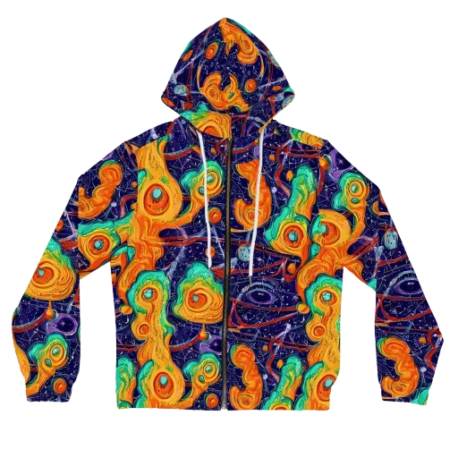 Flame And Frequency on a Women's Full-Zip Hoodie
