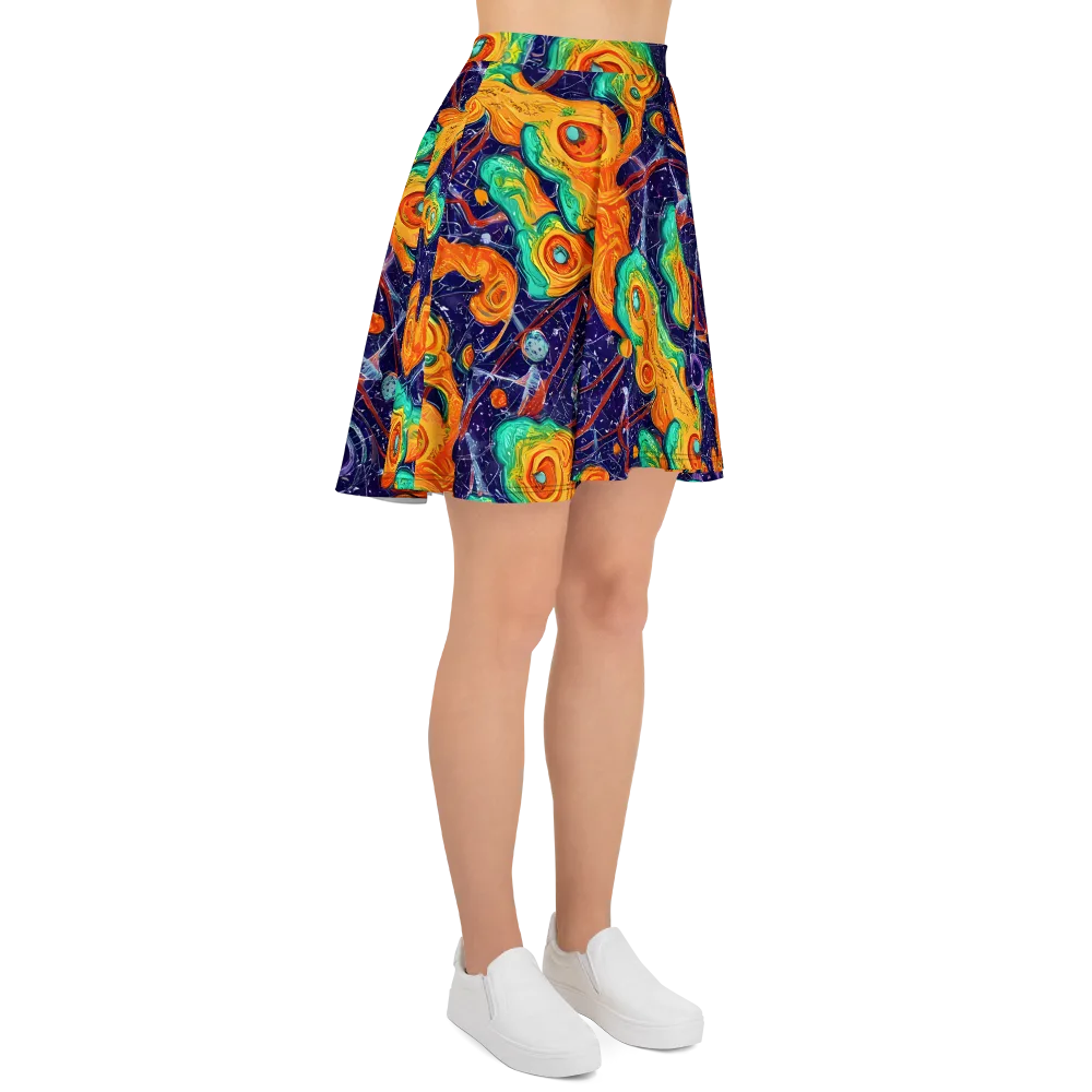 Flame And Frequency on Skater Skirt — Right