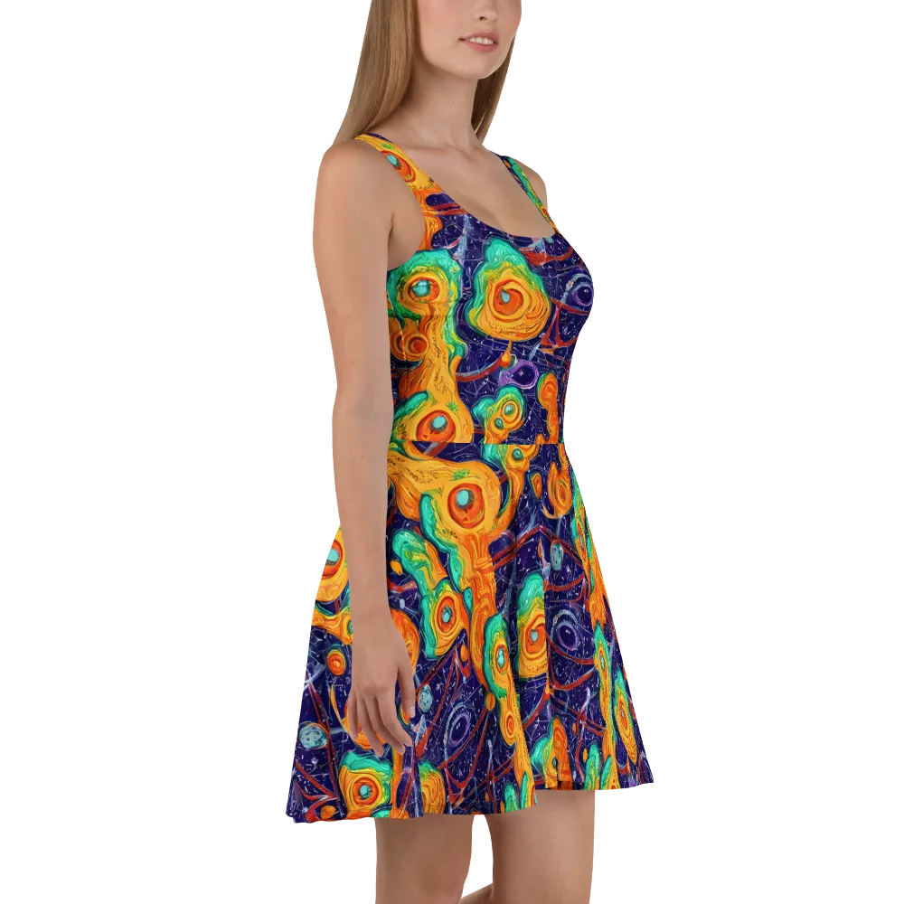 Flame And Frequency on Skater Dress — Right