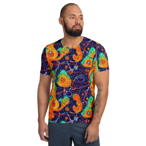 Flame And Frequency on a Men's Athletic T-Shirt