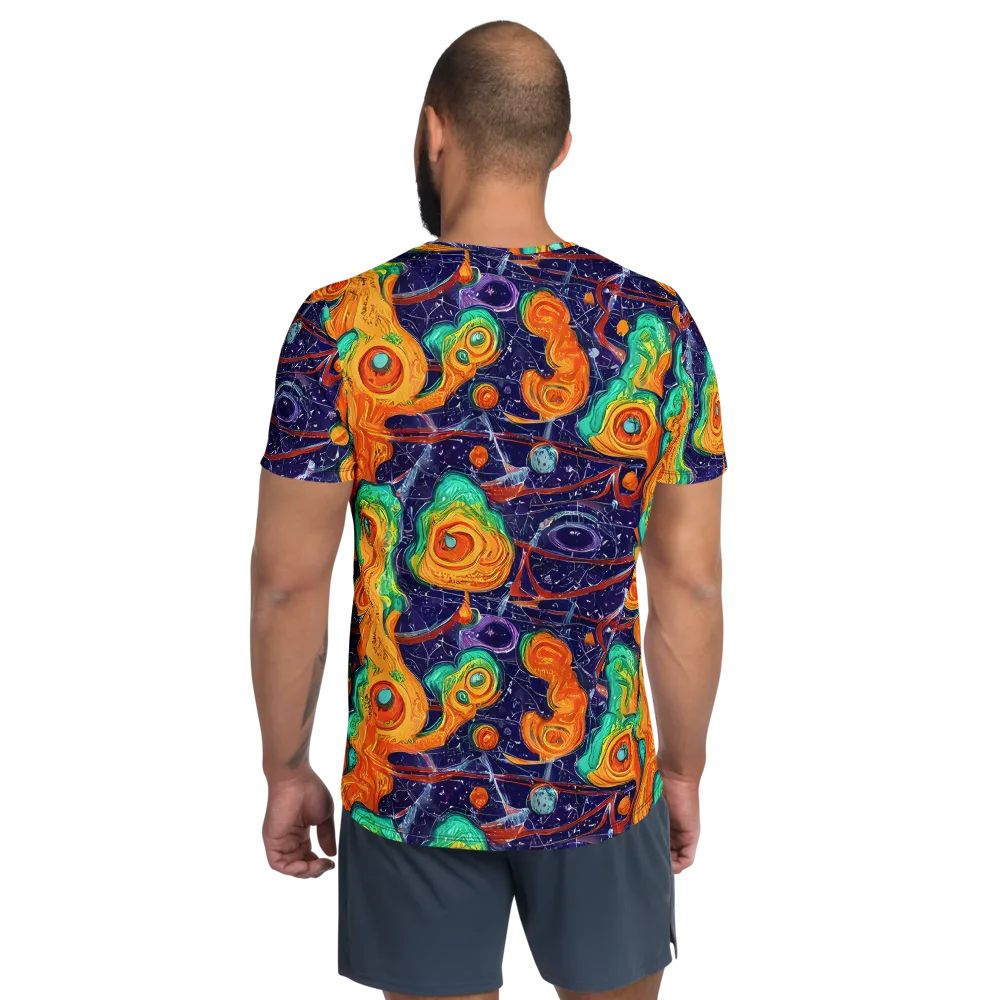 Flame And Frequency on Men's Athletic T-Shirt — Back
