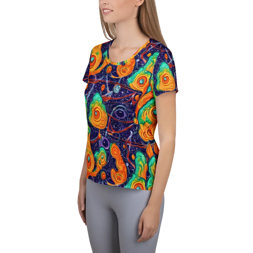Flame And Frequency on Women's Athletic T-Shirt — Left