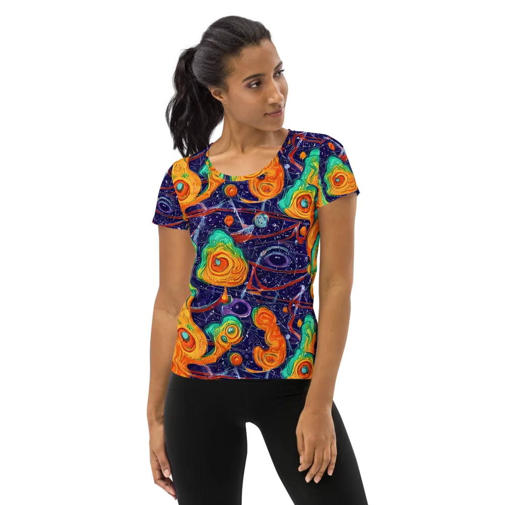 Flame And Frequency on Women's Athletic T-Shirt — Front