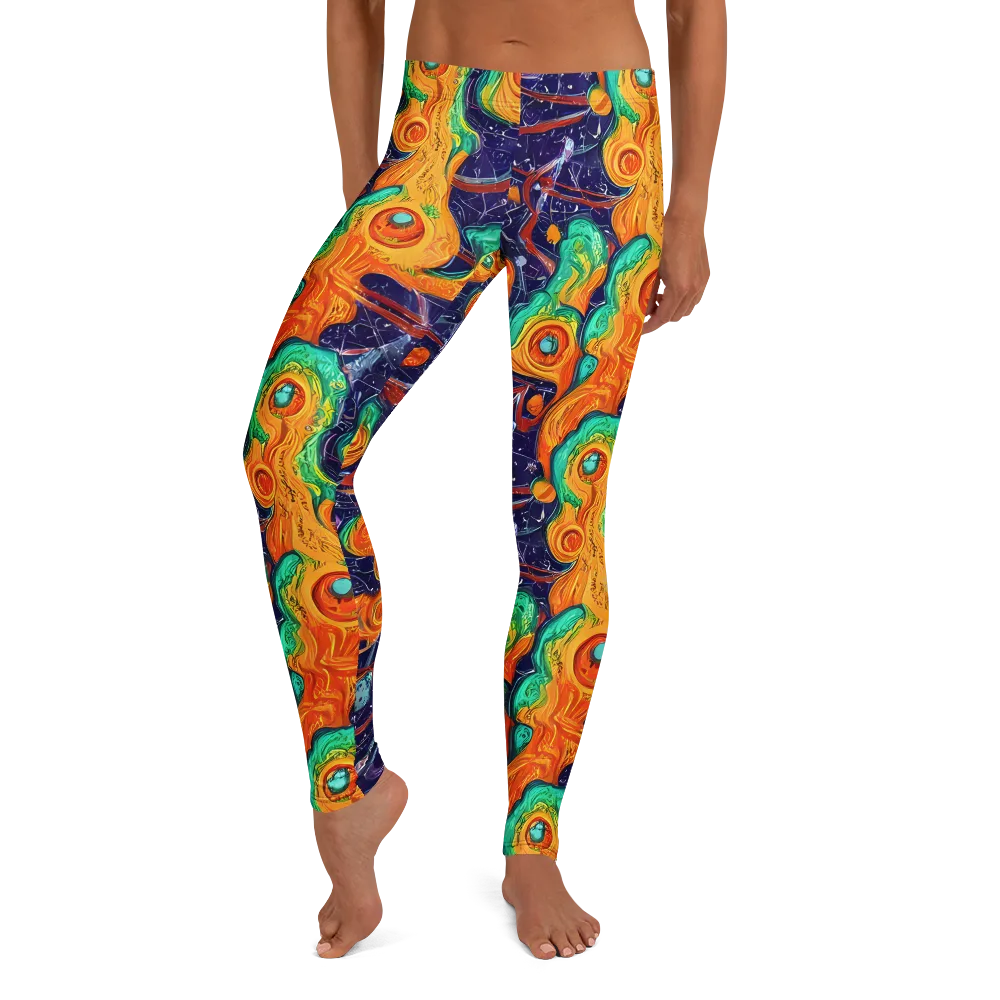 Flame And Frequency on Leggings — Front